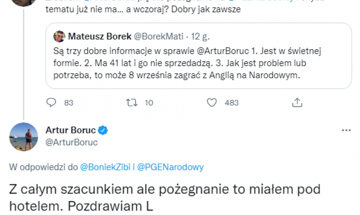 Artur Boruc ZAORAŁ Bońka na Twitterze O.o